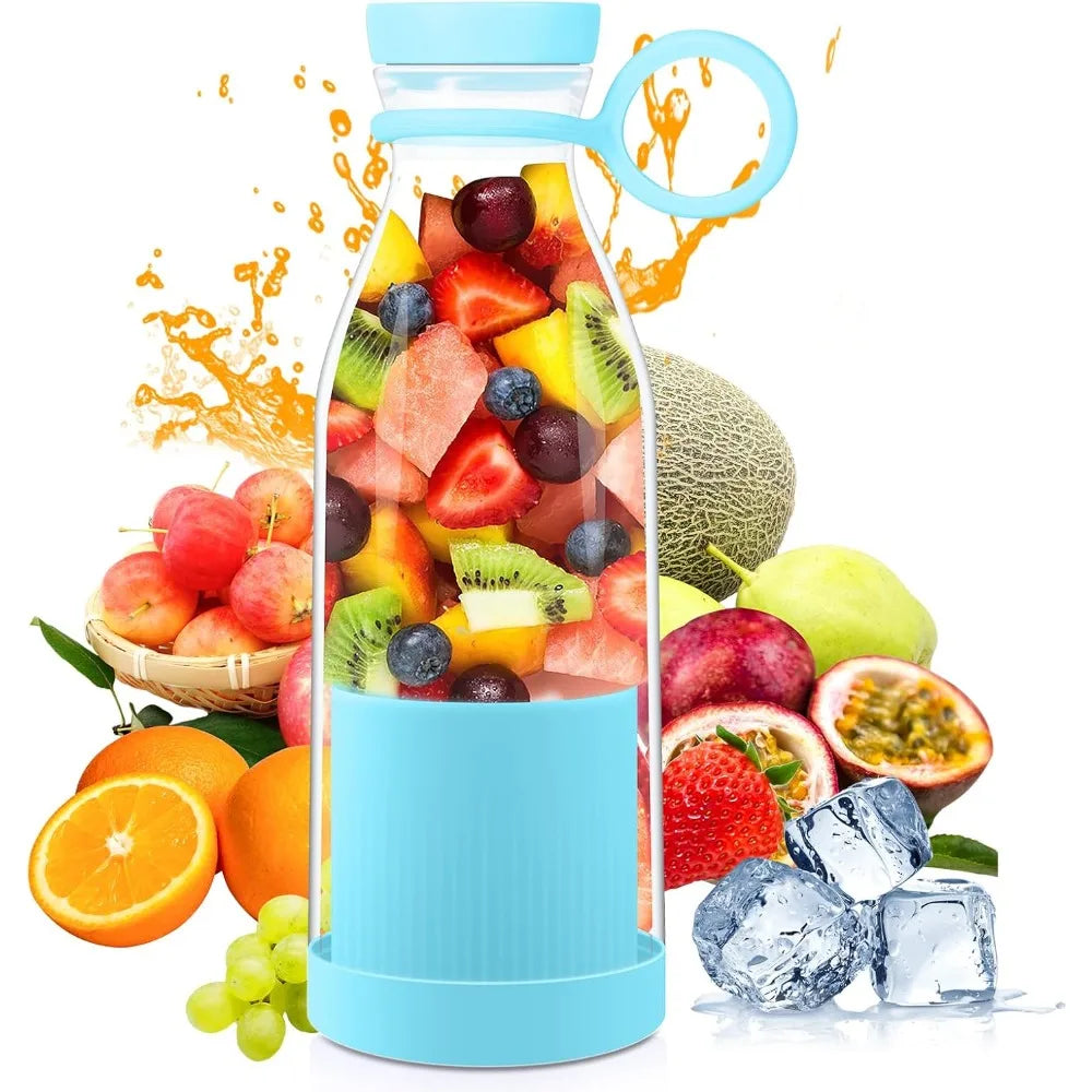 1Pc 420Ml Personal Size Blender, Portable Blender, Battery Operated USB Blender, Smoothies Blender Bottle Portable Juicer