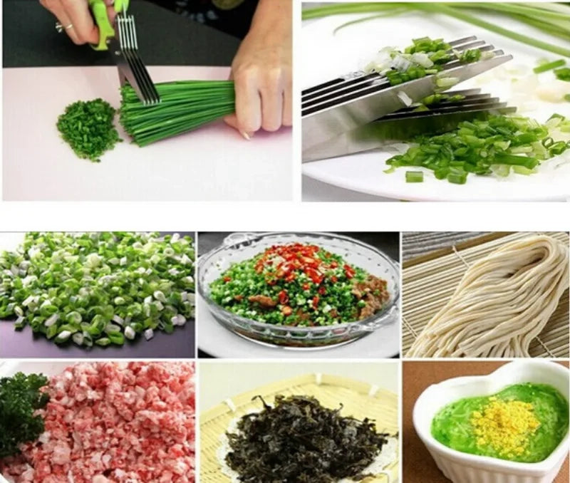 5 Blade Kitchen salad Scissors - Effortless Chopping made Easy!